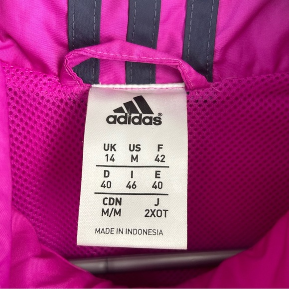 Adidas Full Zip Lightweight Windbreaker Jacket Magenta Pink; Women’s Size Medium - Picture 2 of 16